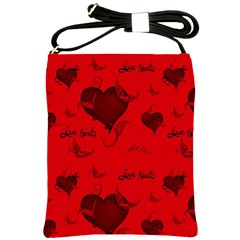 Wonderful Pattern Of Hearts Shoulder Sling Bag by FantasyWorld7