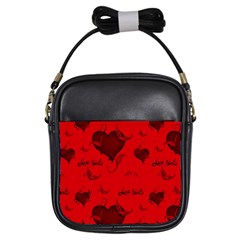 Wonderful Pattern Of Hearts Girls Sling Bag by FantasyWorld7