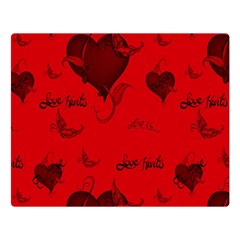 Wonderful Pattern Of Hearts Double Sided Flano Blanket (large)  by FantasyWorld7