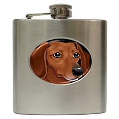 Dachshund Dog Hip Flask (6 Oz) by trulycreative