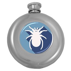 Spider Silhouette Round Hip Flask (5 Oz) by trulycreative