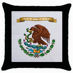 Mexico Coat Of Arms Throw Pillow Case (black) by trulycreative