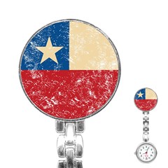 Grunge Flag Of Chile Stainless Steel Nurses Watch by trulycreative