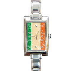 Grunge Flag Of Ireland Rectangle Italian Charm Watch by trulycreative