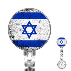 Grunge Flag Of Israel Stainless Steel Nurses Watch by trulycreative