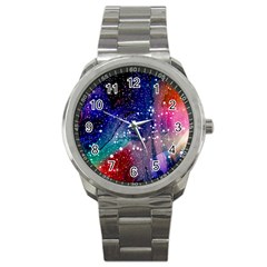 Cosmic Galaxy Stardust Sport Metal Watch by trulycreative