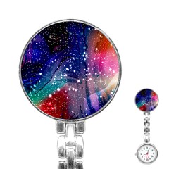 Cosmic Galaxy Stardust Stainless Steel Nurses Watch by trulycreative