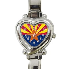 Arizona State Flag Heart Italian Charm Watch by trulycreative