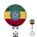 Grunge Flag Of Ethiopia Stainless Steel Nurses Watch Front