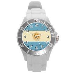 Grunge Flag Of Argentina Round Plastic Sport Watch (l) by trulycreative