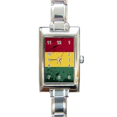 Grunge Flag Of Bolivia Rectangle Italian Charm Watch by trulycreative