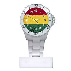 Grunge Flag Of Bolivia Plastic Nurses Watch by trulycreative