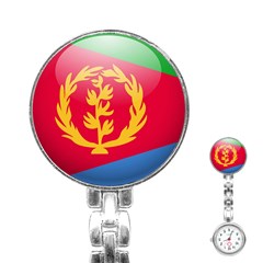 Flag Of Eritrea Stainless Steel Nurses Watch