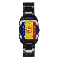 Grunge Flag Of Andorra Stainless Steel Barrel Watch by trulycreative