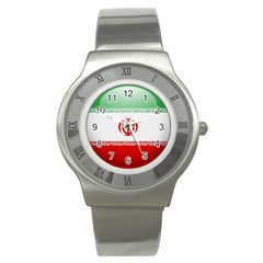 Flag Of Iran Stainless Steel Watch by trulycreative