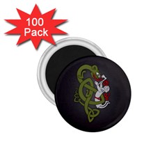 Pepe The Frog Rare Celtic Viking Norse Dragon Pattern Deus Vult Medieval Wojak Crusader 1 75  Magnets (100 Pack)  by snek