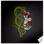 Pepe the Frog Rare Celtic Viking Norse Dragon pattern Deus Vult medieval wojak Crusader Canvas 16  x 16  15.2 x15.41  Canvas - 1