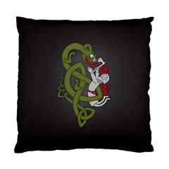 Pepe The Frog Rare Celtic Viking Norse Dragon Pattern Deus Vult Medieval Wojak Crusader Standard Cushion Case (one Side) by snek