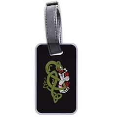 Pepe The Frog Rare Celtic Viking Norse Dragon Pattern Deus Vult Medieval Wojak Crusader Luggage Tag (two Sides) by snek