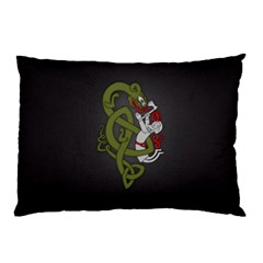 Pepe The Frog Rare Celtic Viking Norse Dragon Pattern Deus Vult Medieval Wojak Crusader Pillow Case (two Sides) by snek