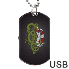 Pepe The Frog Rare Celtic Viking Norse Dragon Pattern Deus Vult Medieval Wojak Crusader Dog Tag Usb Flash (two Sides)