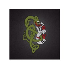 Pepe The Frog Rare Celtic Viking Norse Dragon Pattern Deus Vult Medieval Wojak Crusader Small Satin Scarf (square) by snek