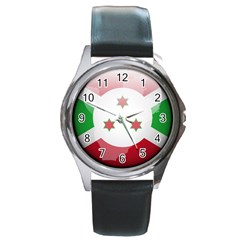 Flag Of Bulgaria Round Metal Watch by trulycreative