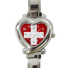 Flag Of Switzerland Heart Italian Charm Watch by trulycreative