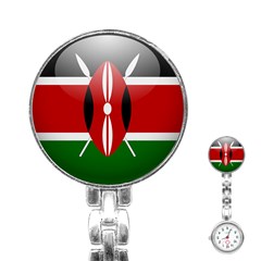 Flag Of Kenya Stainless Steel Nurses Watch by trulycreative