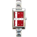 Flag Of Denmark Rectangle Italian Charm Watch Front