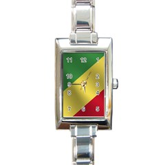 Flag Of The Congo Rectangle Italian Charm Watch by trulycreative