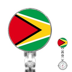 Flag Of Guyana Stainless Steel Nurses Watch by trulycreative