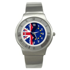 Brexit British Exit Flag Stainless Steel Watch by trulycreative