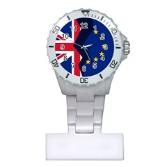 Brexit British Exit Flag Plastic Nurses Watch by trulycreative