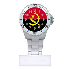 Flag Of Angola Plastic Nurses Watch by trulycreative