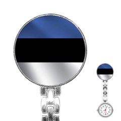 Flag Of Estonia Stainless Steel Nurses Watch by trulycreative