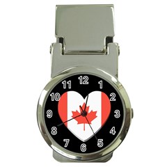 Heart Shaped Canadian Flag Money Clip Watches by trulycreative