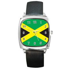 Flag Of Jamaica Square Metal Watch by trulycreative