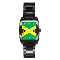 Flag Of Jamaica Stainless Steel Barrel Watch by trulycreative