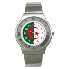 Flag Of Algeria Stainless Steel Watch by trulycreative