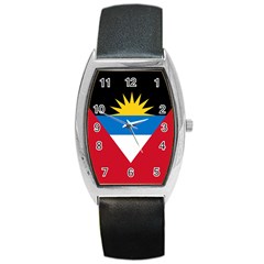 Flag Of Antigua And Barbuda Barrel Style Metal Watch by trulycreative