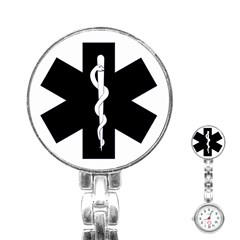 Caduceus Medical Symbol Stainless Steel Nurses Watch by trulycreative