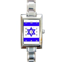 Flag Of Israel Rectangle Italian Charm Watch by trulycreative