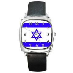 Flag Of Israel Square Metal Watch by trulycreative