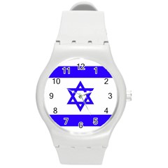 Flag Of Israel Round Plastic Sport Watch (m) by trulycreative