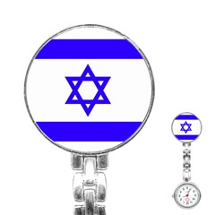 Flag Of Israel Stainless Steel Nurses Watch by trulycreative