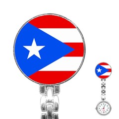 Flag Of Puerto Rico Stainless Steel Nurses Watch by trulycreative