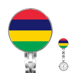 Flag Of Mauritius Stainless Steel Nurses Watch by trulycreative