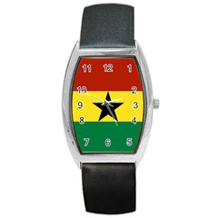 Flag Of Ghana Barrel Style Metal Watch by trulycreative