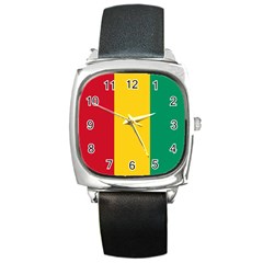 Flag Of Guinea Square Metal Watch by trulycreative